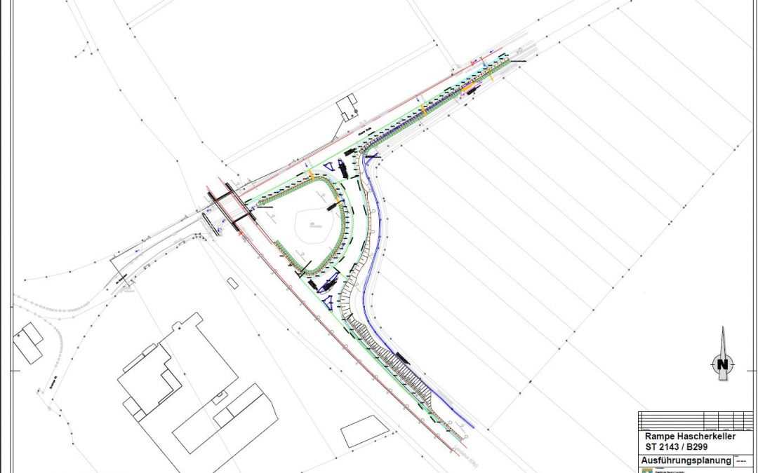 Verbreiterung Rampe Hascherkeller St2143 / B299 in Ergolding